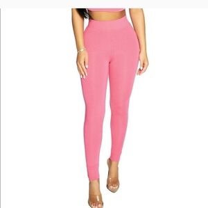 Naked wardrobe leggings Pink Sz XS NWOT